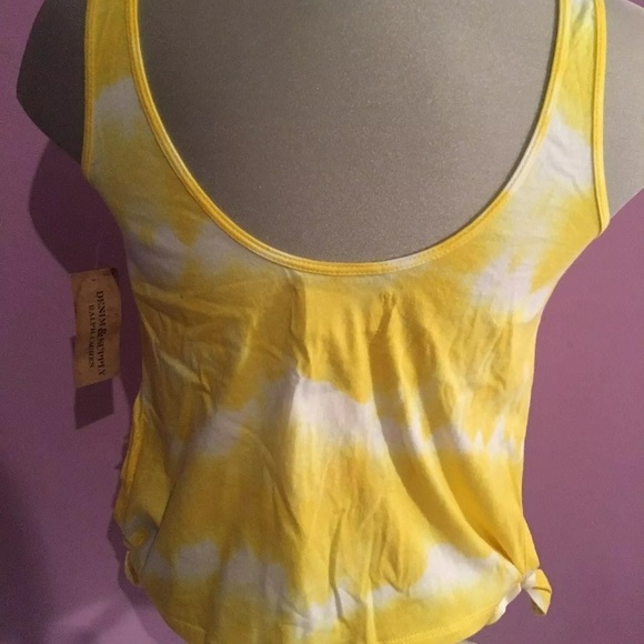DENIM & SUPPLY Tie Dye Yellow Tank Size XS - Picture 4 of 5